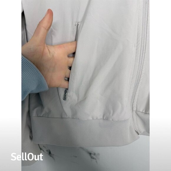 Max Studio Women's Gray Full-Zip Lightweight Hoodie Size S running athletic - Picture 3 of 9